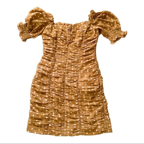 Finders Keepers Polka Dot Ruched Bodycon Dress - Picture 4 of 9